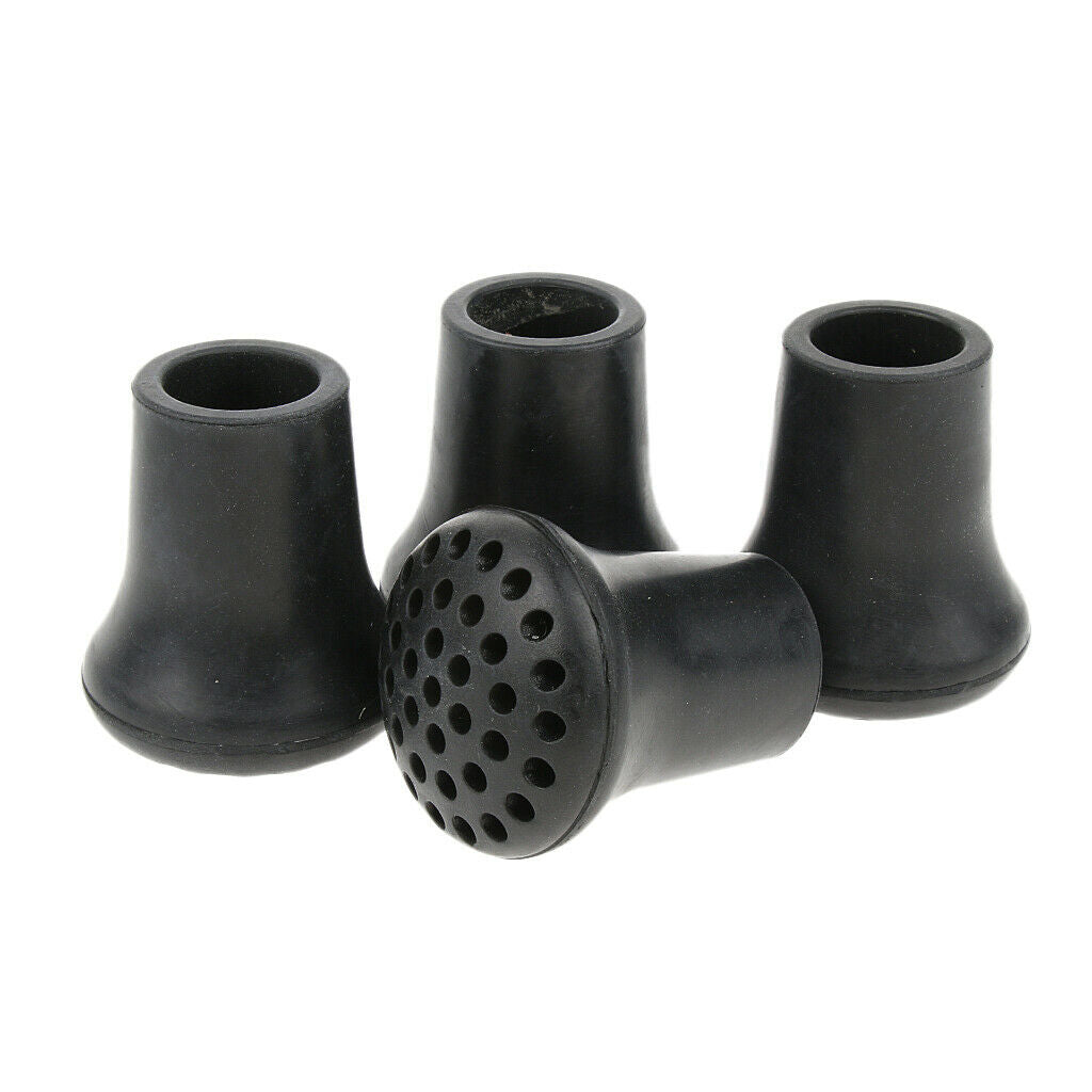 4 Pcs Crutch Ferrules Rubber Ends Hiking Walking  Mountaineering Stick Cover