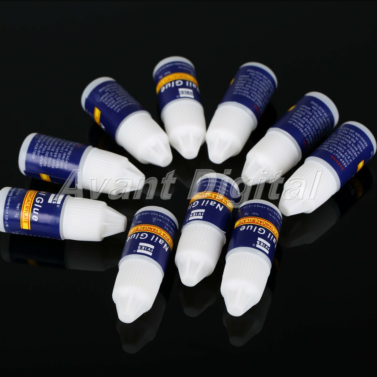 10 Pcs Fast Drying False Nail Tip Glue UV Gel Makeup Manicure Nail Art Tool 3g