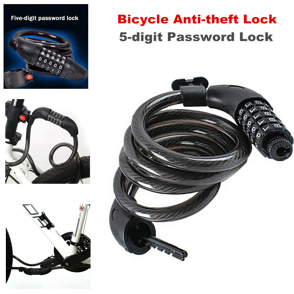 Bicycle Bike Anti-theft Lock Five-digit Password Lock Wire Soft Lock Anti-cut