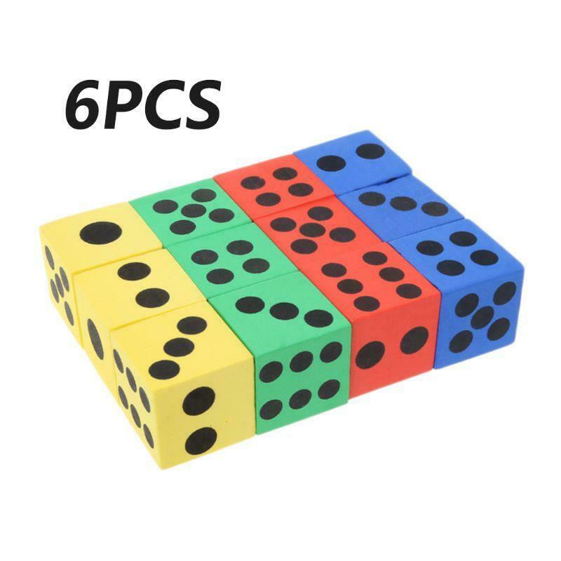 6pcs Math Toys Giant EVA Foam Dice Kid Educational Toys Party Game Dice Block
