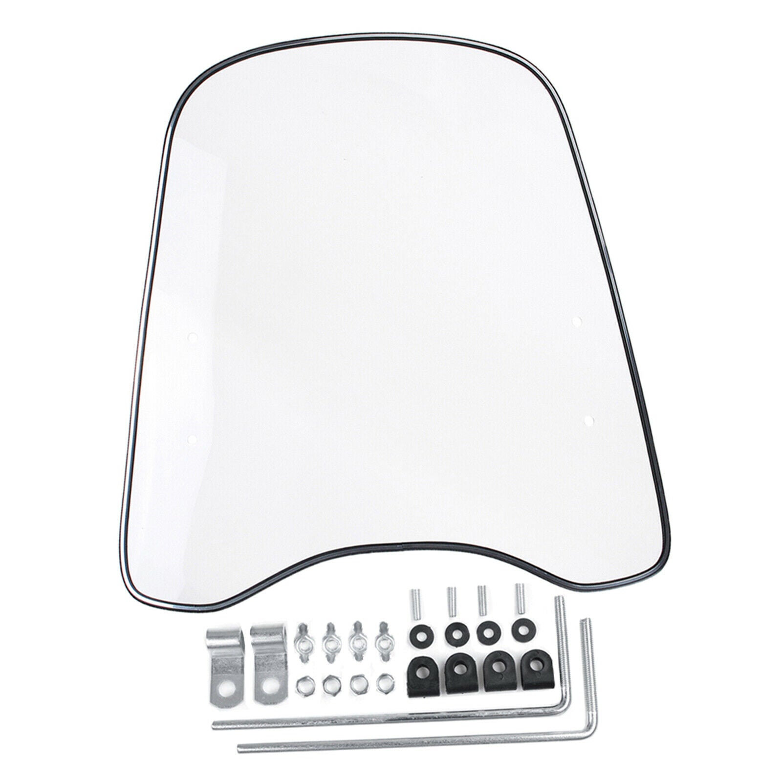 Universal Transparent Clear PC Windshield Wind Deflector For Motorcycle