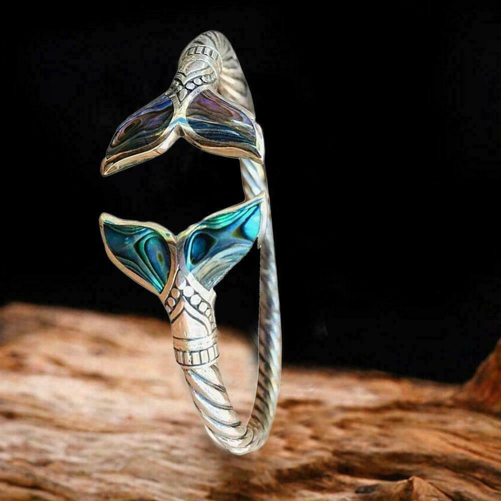 Women Girl Mermaid Tail Bangle Adjustable Ocean Chain New NEW Jewelry Q0S1