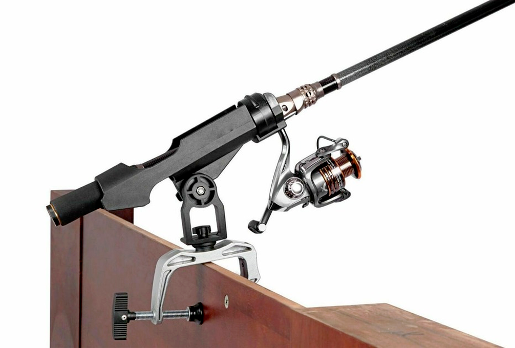 Black Adjustable Boat Fishing Rod Holder Pole Kit For Racks Folding Bracket 360°