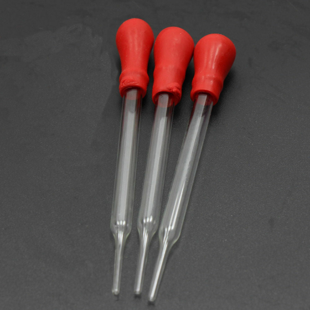 Laboratory Lab Rubber Head Glass Dropper Glass Pipette Dropper 3mL Rubber Head
