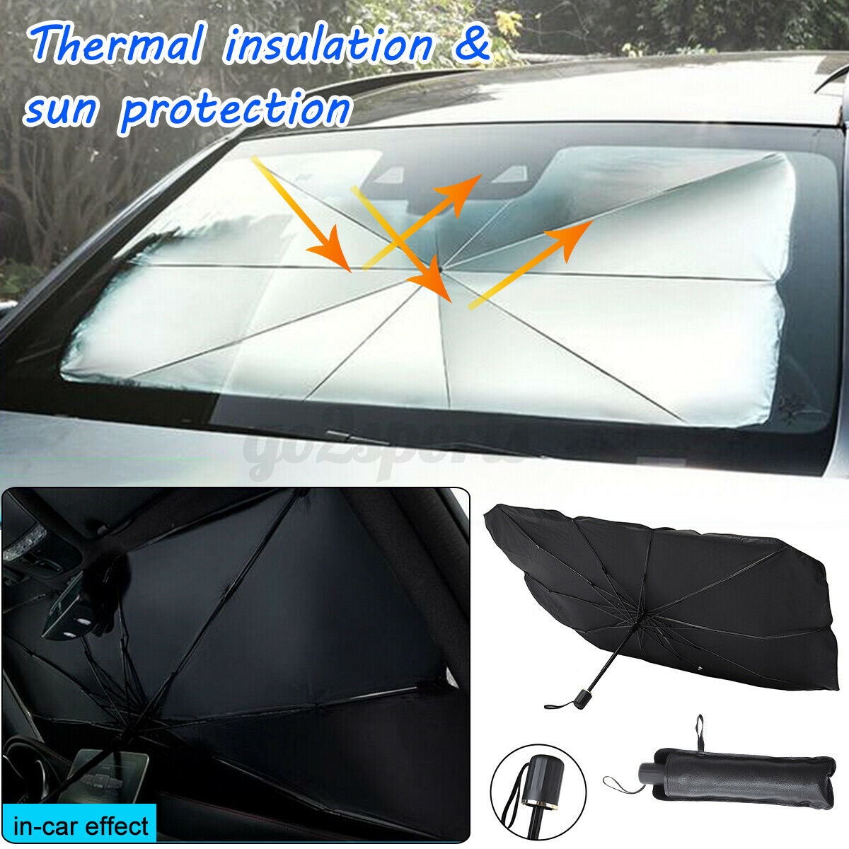 Car Umbrella Shape Window Sun Shade Shield Cover Windshield UV Visor Block â—