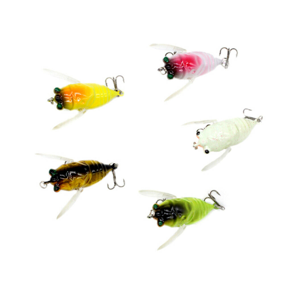 1Pc Cicada Bass Insect Fishing Lures 4Cm Crank Bait Floating Tackl.l8