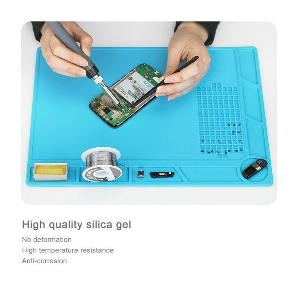 Anti Static Magnetic Heat Insulation Silicone Pad Desk Mat Soldering Repair