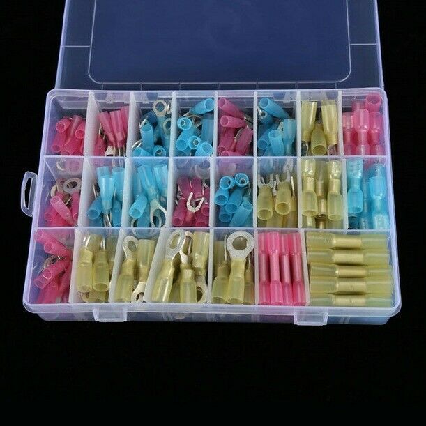 250pcs Heat Shrink Wire Connector DIY Waterproof Marine Automotive Terminals Set