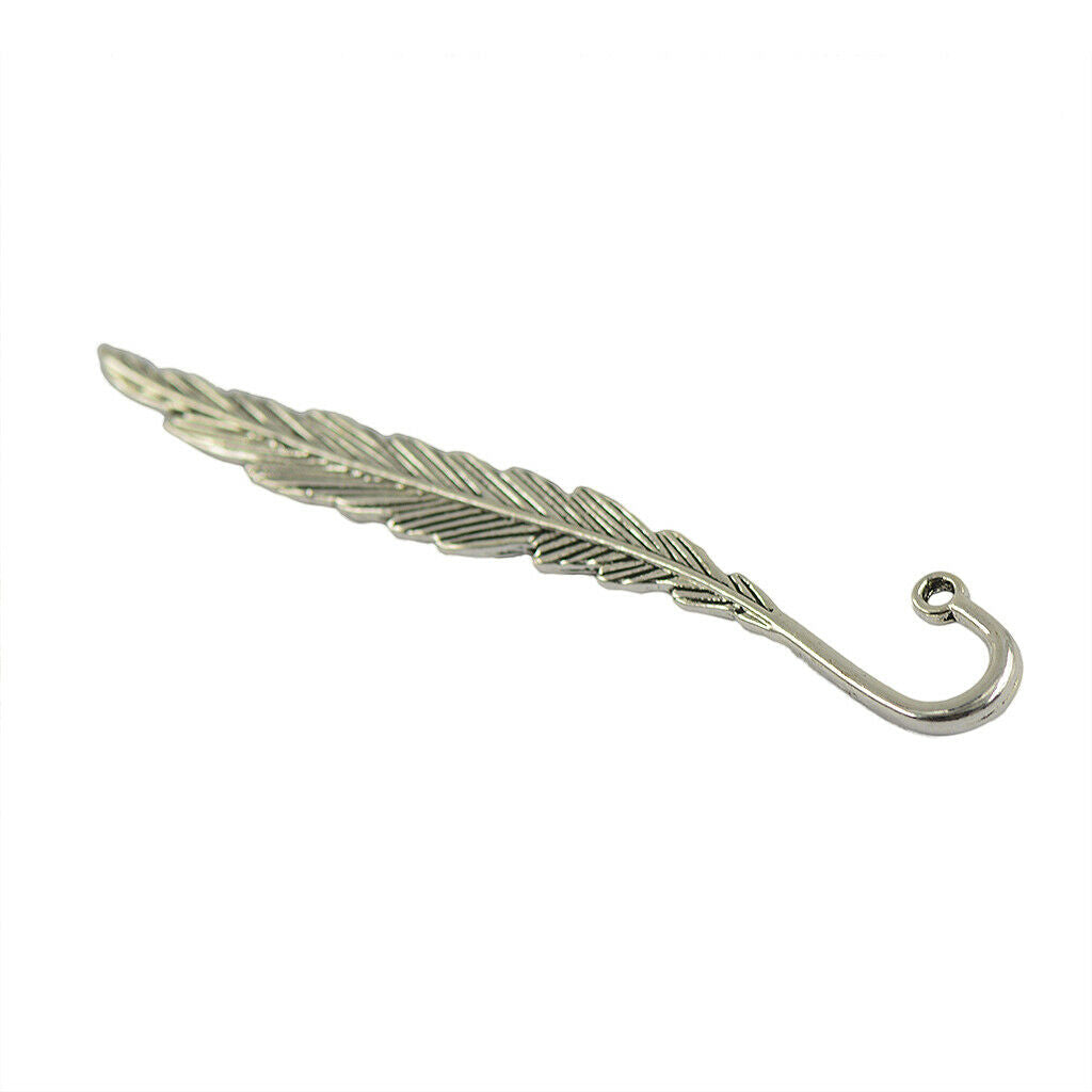 10 Gorgeous Feather Metal Clip Bookmark Book Marks Magazine Stationery Gifts