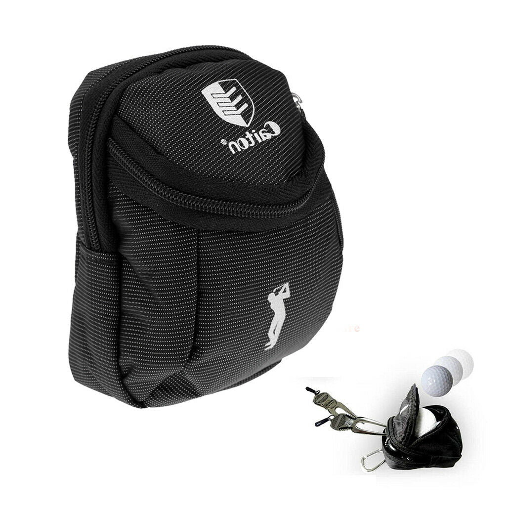 Portable Golf Ball Holder Bag Pouch Accessories Black Balls Tees Tool Gift