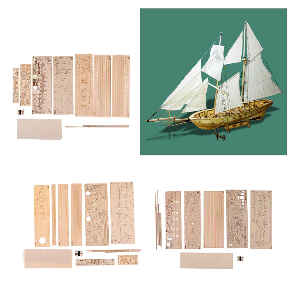 DIY Building Kits Nautical Boat Wooden Sailboat Sailing Puzzle Toys Xmas Gift