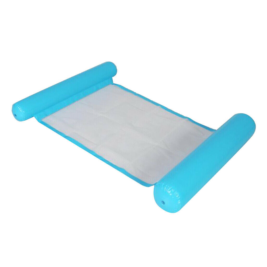 Inflatable Swimming Pool Floating Water Hammock Lounge Chair 120x75cm Cyan