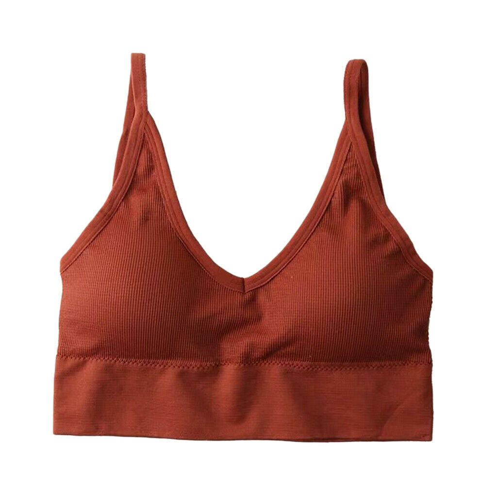 5pcs Women's Bralette Summer Beach Seamless Comfort Bra Camisole Crop Top