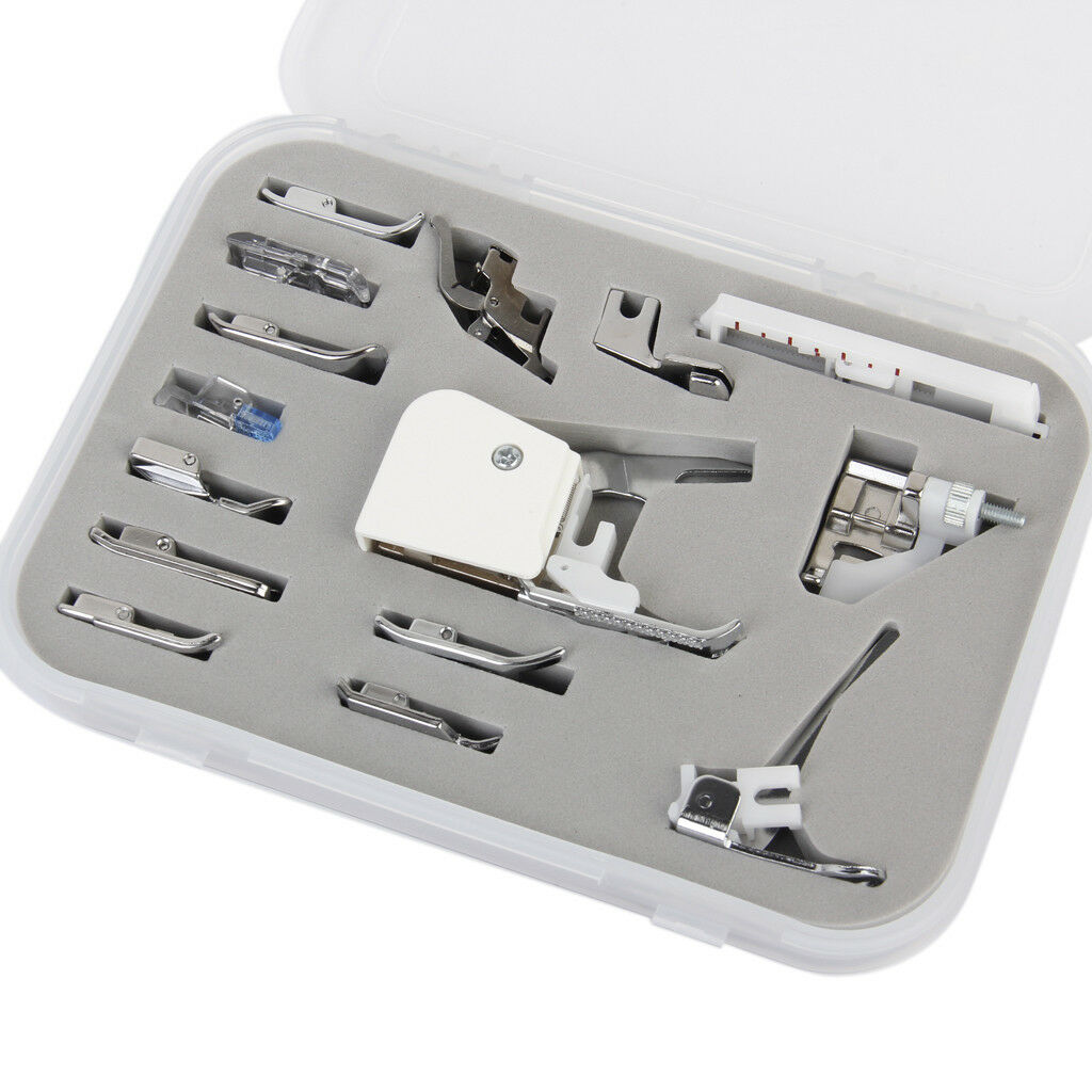Set of 15pcs Presser Foot Feet Sewing Machine Part Accs for Brother Singer