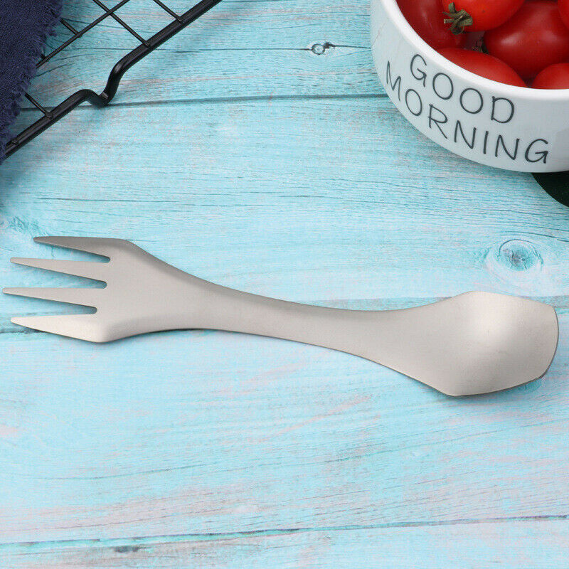 3 in 1 Titanium Spoon Fork Outdoor Mini Ultralight Titanium CutleryBDAU
