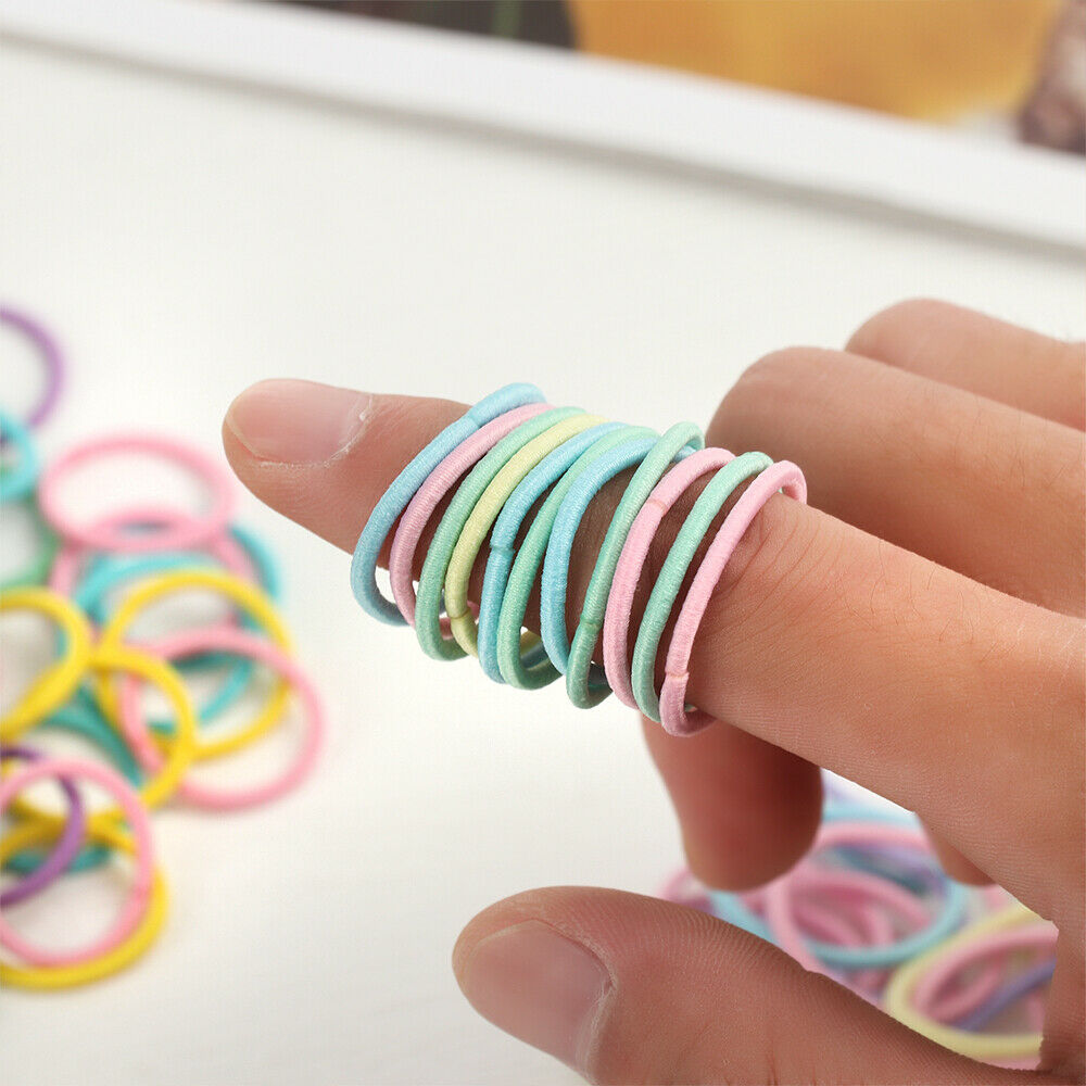 Cute Colorful Kids Hair Ties Mini Hair Ropes Rubber Bands Ponytail Hair Holder