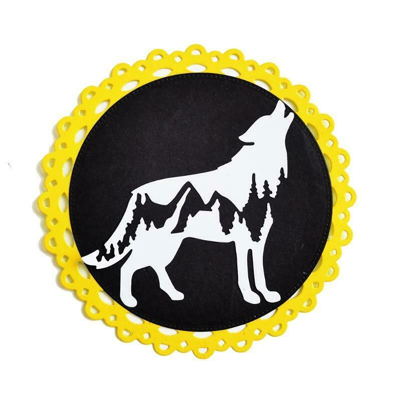 Howling Wolf Carbon Steel Cutting Dies DIY Scrapbooking Photo Album Embossing