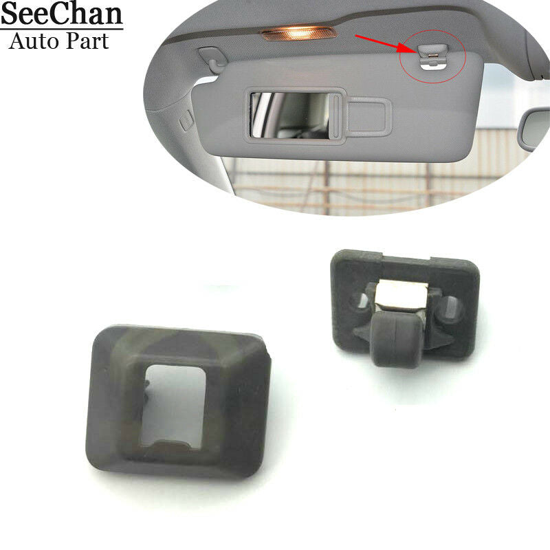 Fit For AUDI A3 A4 A5 Q3 Q5 TT SEAT Exeo Sun Visor Hook Clip Grey Inner Hanger