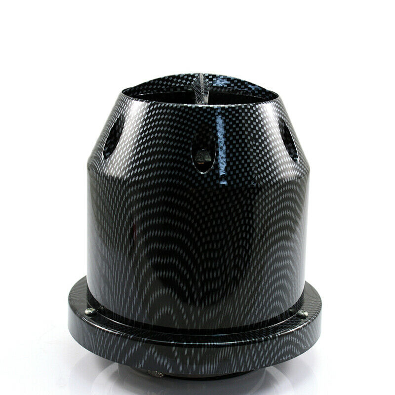 Universal Solid 3''Car SUV High Flow Cold Air Intake Filter Cleaner Carbon Fiber