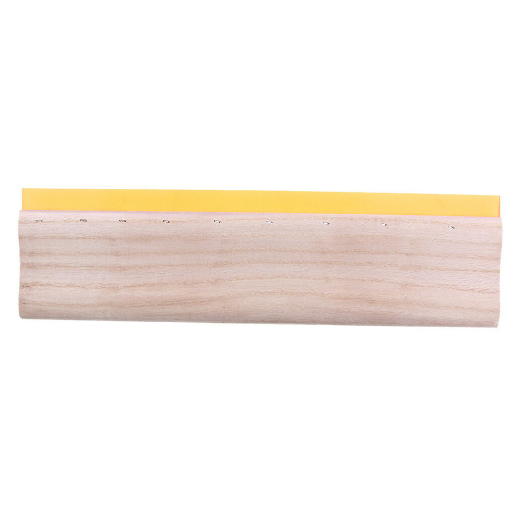 Silk 75 Hardness Screen Printing Squeegee Blade Wood Handle Scraper 38cm