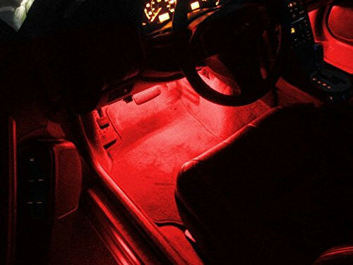 8x Red 15LED 30CM Car Grill Flexible Waterproof Light Strips Interior Decor Lamp