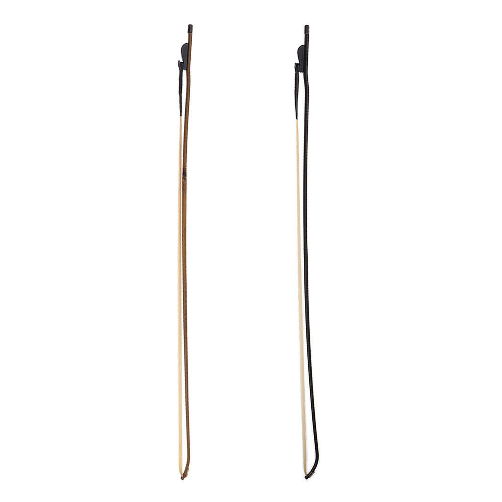 Chinese Erhu Bow Violin Bow Natural Bamboo&White Horsetail Hair Wood Color