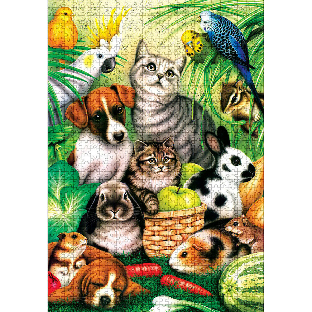 1000pcs DIY Pet Fruit Vegetable Puzzle Educational Learning Assembling Toys @