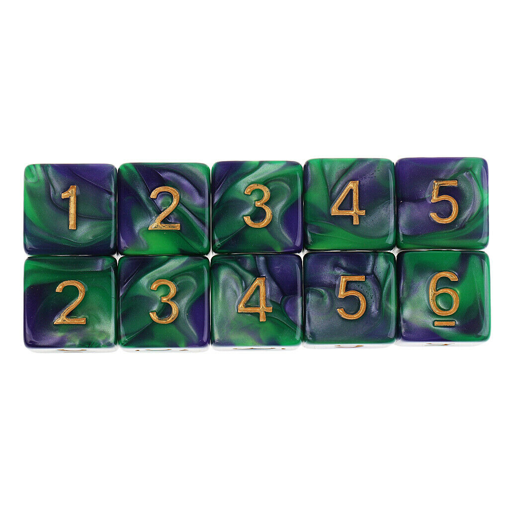Set Of 20 Dice D6 Acrylic Six-side Dice Family Set For TRPG Table Cup D&D Games