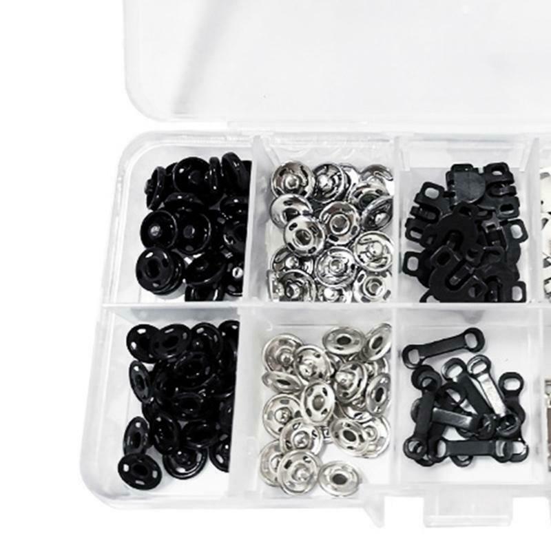 100 Pairs Trousers Hooks Eyes Sewing Hook Snaps Buttons Clothing Fixing Tools