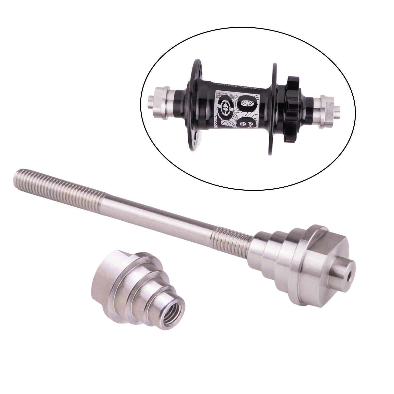 Bike Wheel Hub Truing Stand Thru Axle Adapter Hub Repair Park Mechanic Tool