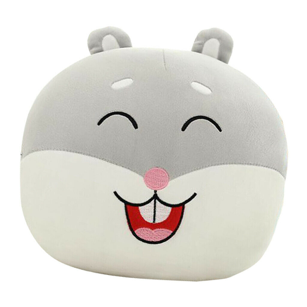 Cartoon Animal Head Shape Cushion Pillow Hand Warmer Groundhog B