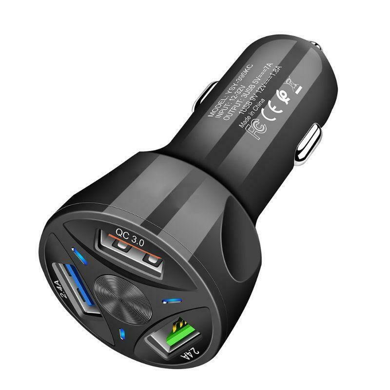 12V Car Cigarette Lighter Charger Auto USB QC 3.0 Quick Charge 3 USB Splitter