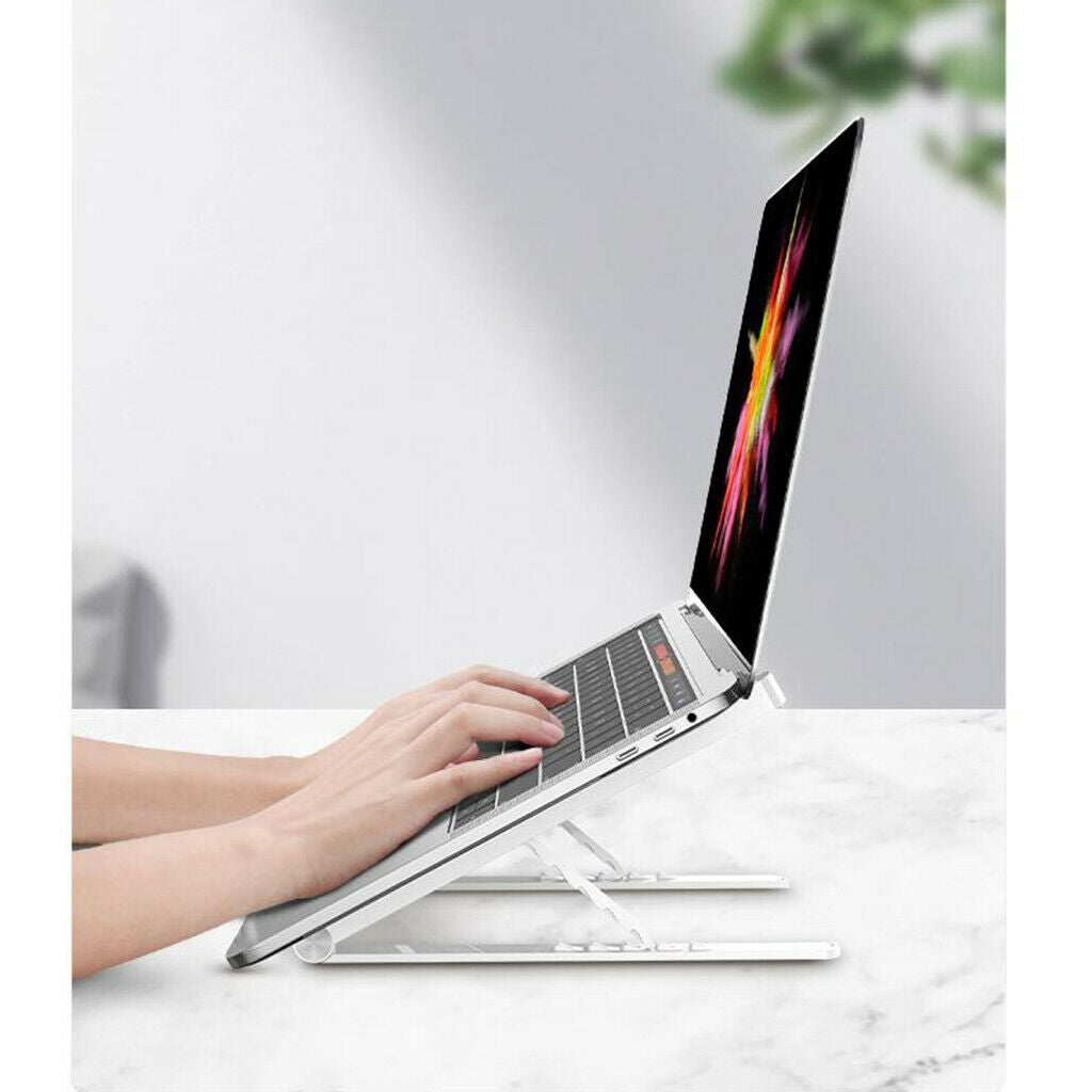 Portable Foldable Laptop Stand Table Riser Adjustable with Fan for