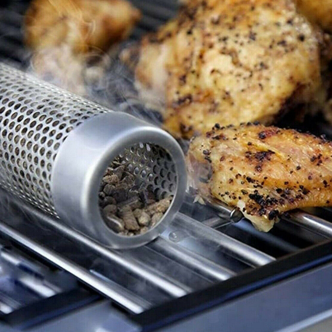 12" Smoker Tube BBQ Wood Pellet Smoke Generator Hot/Cold Smoking Grill Meat Food