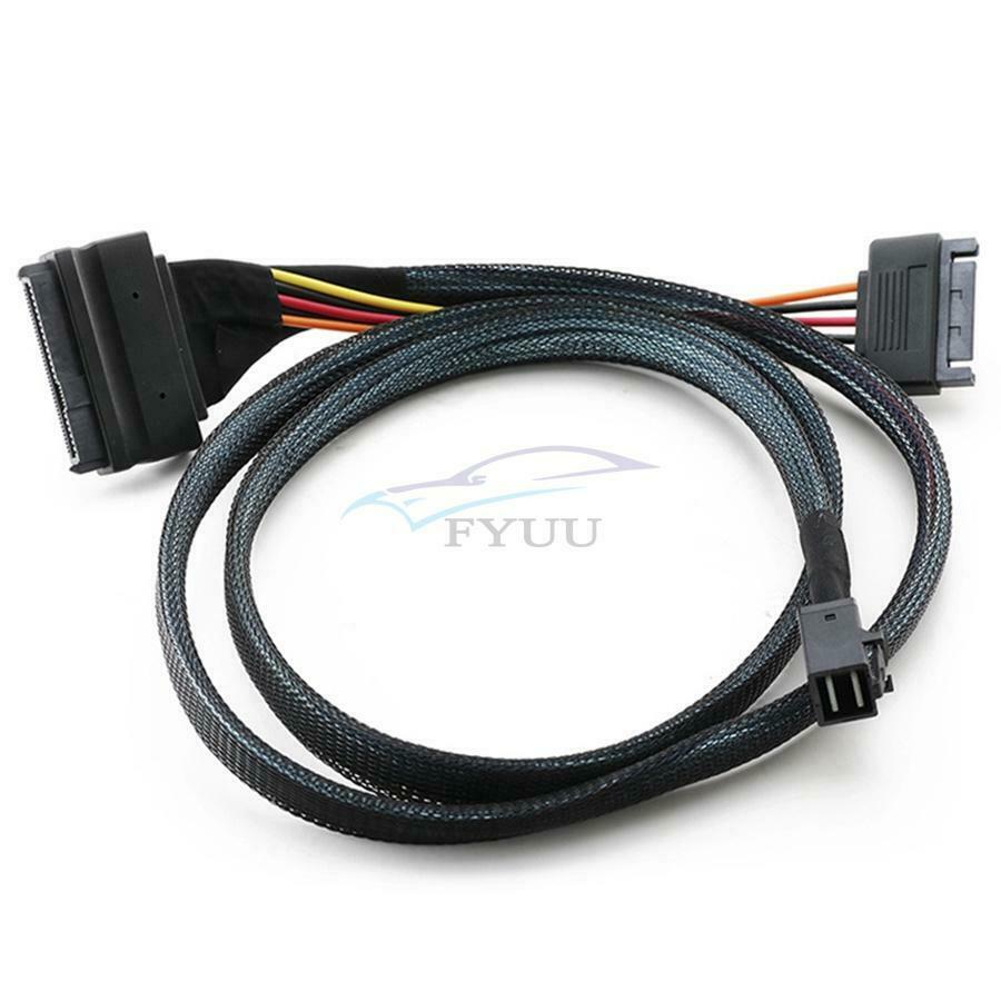 500mm SAS SFF 8643 To U.2 SFF 8639 NVMe SSD Operation SATA Power Adapter Cable