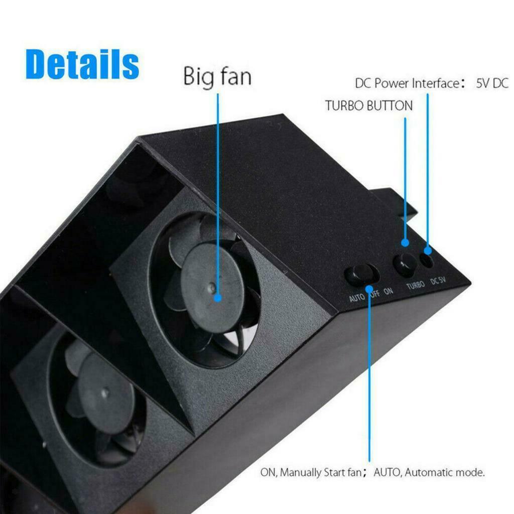 External Super Cooling Fan - Turbo Cooler Black for   4 Pro