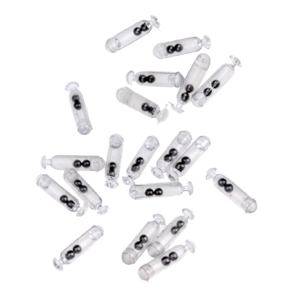 40x White Fishing Rattles Fishing Lure Metal Ball