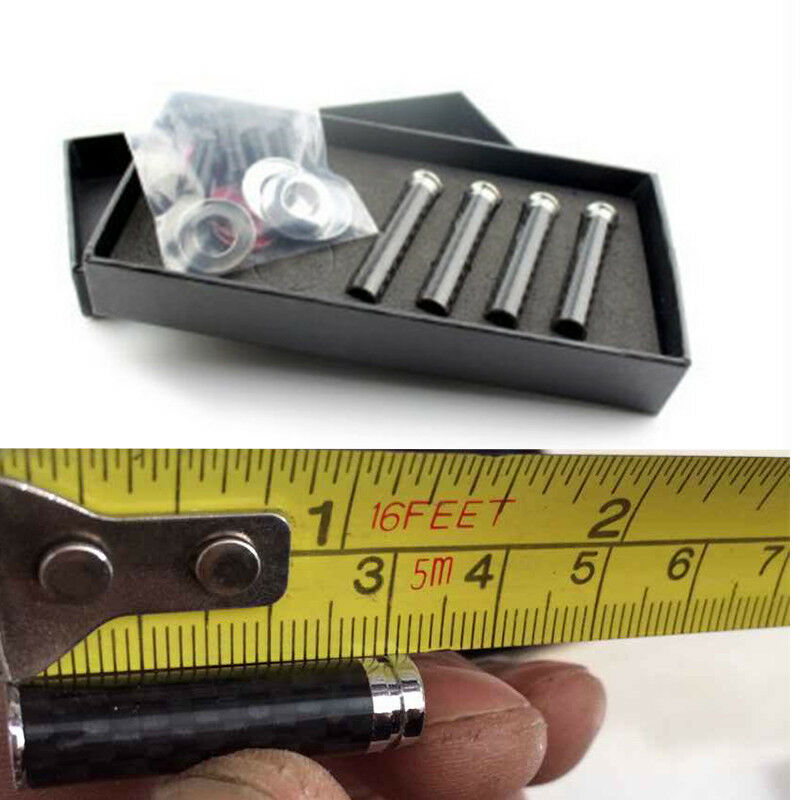 Car Door Lock Pins Carbon Open Handles Real Carbon Fiber Copper 4PCS Ubiversal