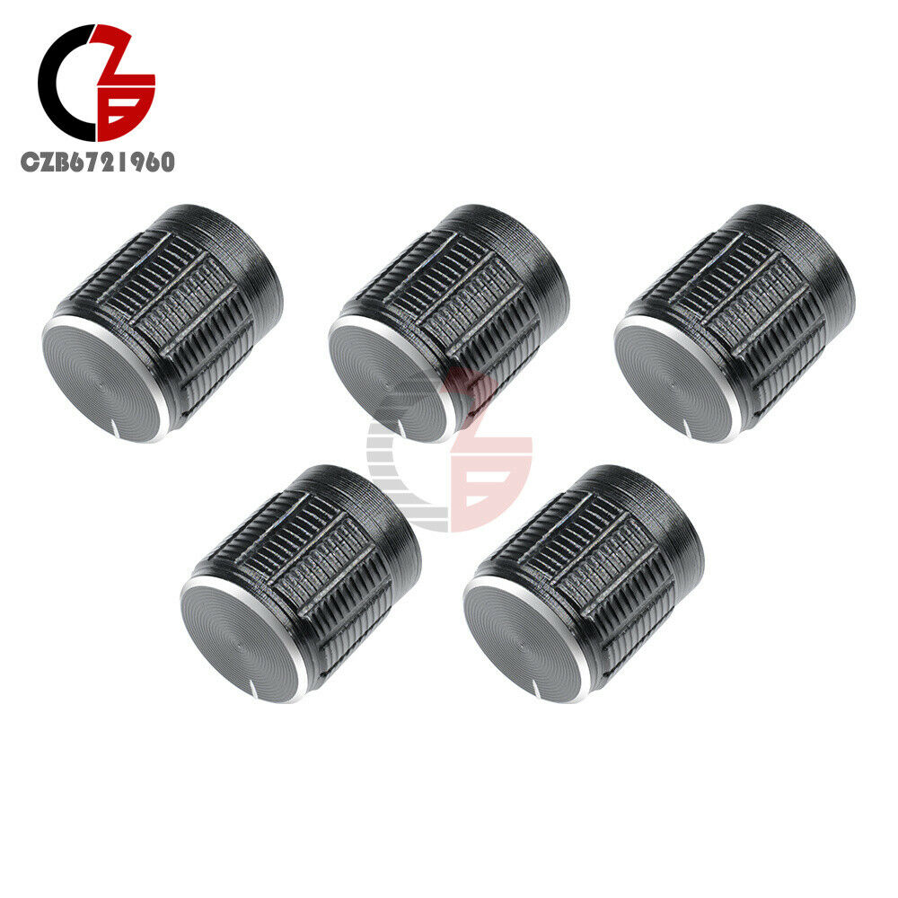 10PCS Volume Control Rotary Knobs Fit For 6mm Dia Knurled Shaft Potentiometer