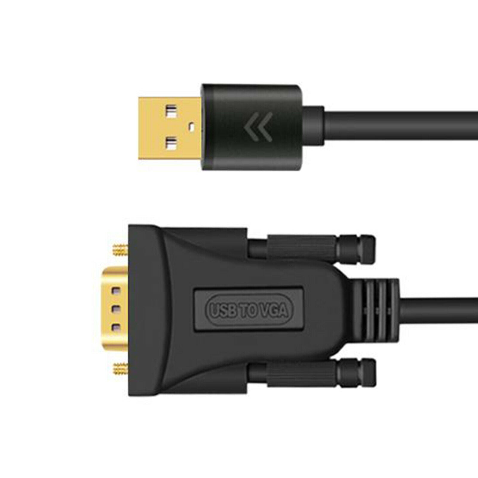 1x USB to VGA Cable Cord 1080P Support for Windows XP/Vista/7/8.1/10 2 Meter