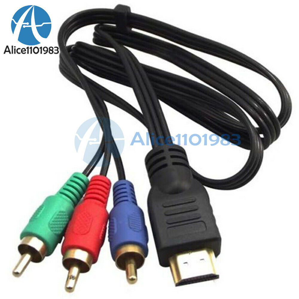 HDMI Male to 3RCA 3-RCA Video Component Connection Cable Cord Line