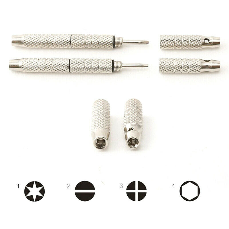 4 in 1 Screwdriver Watch Eyeglass Repair Tools Aluminum Steel Portable Mi.l8