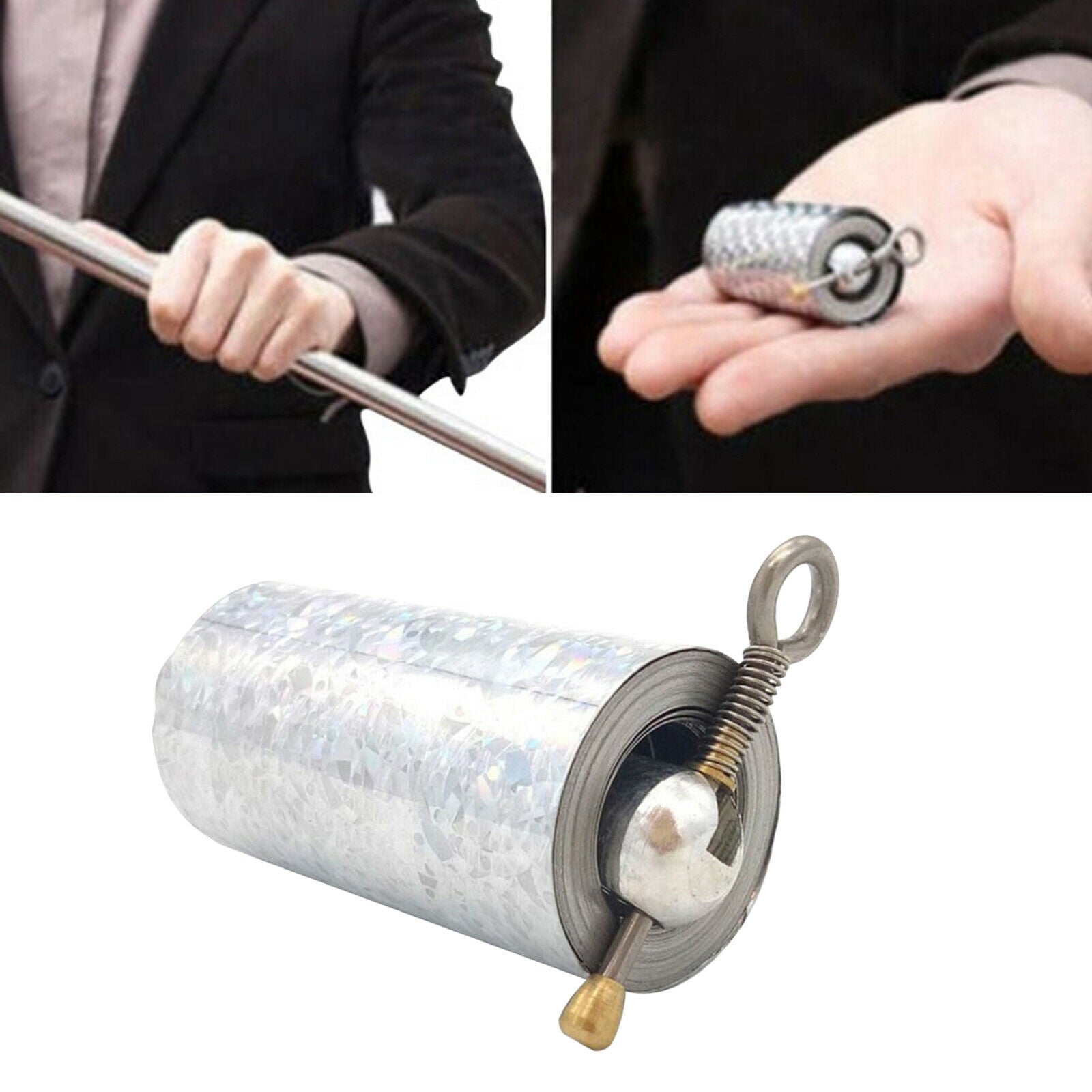 2Pcs Magic Pocket Staff Appearing Cane Stage Sticks Magic Tricks 3.61ft