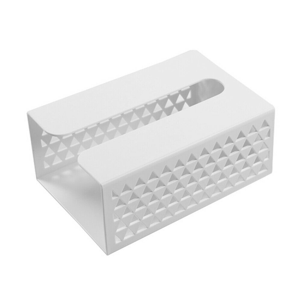 2X 1Pcs Tissue Box Napkin Toilet Paper Holder Box Case Bathroom White