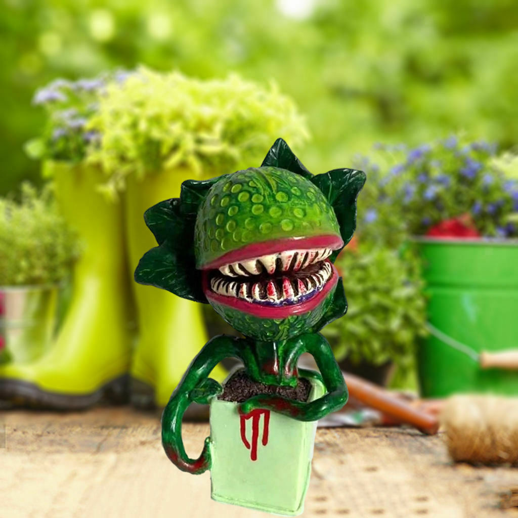 Green Horror Corpse Flower Statue Plant Festival Yard Lawn Desktop Ornaments