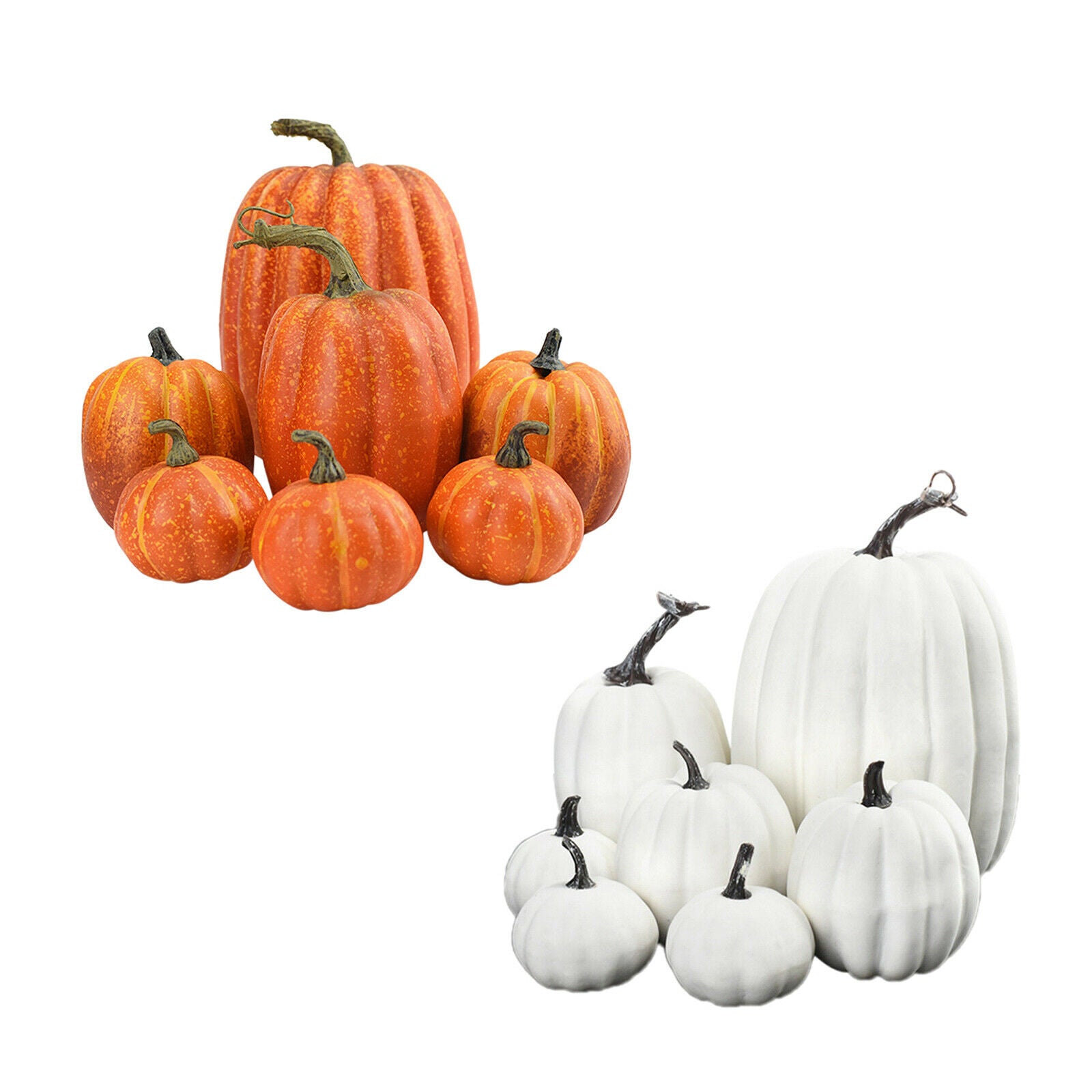 14x Faux Pumpkins Decor Seasonal Fall Decoration Wedding Centerpiece Pumpkin