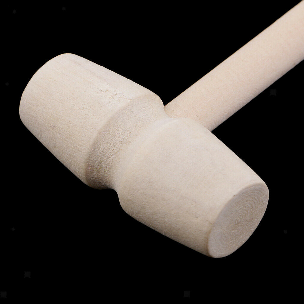 30 Pcs Wooden Mallet Hammer DIY Unfinished Hammer Watch Repair Tool