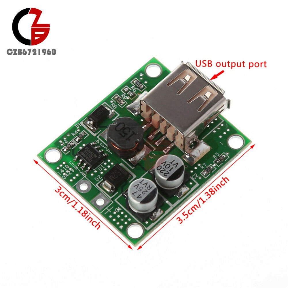 5V 2A Solar Power Bank Panel USB Charge Voltage Controller Regulator Black Shell