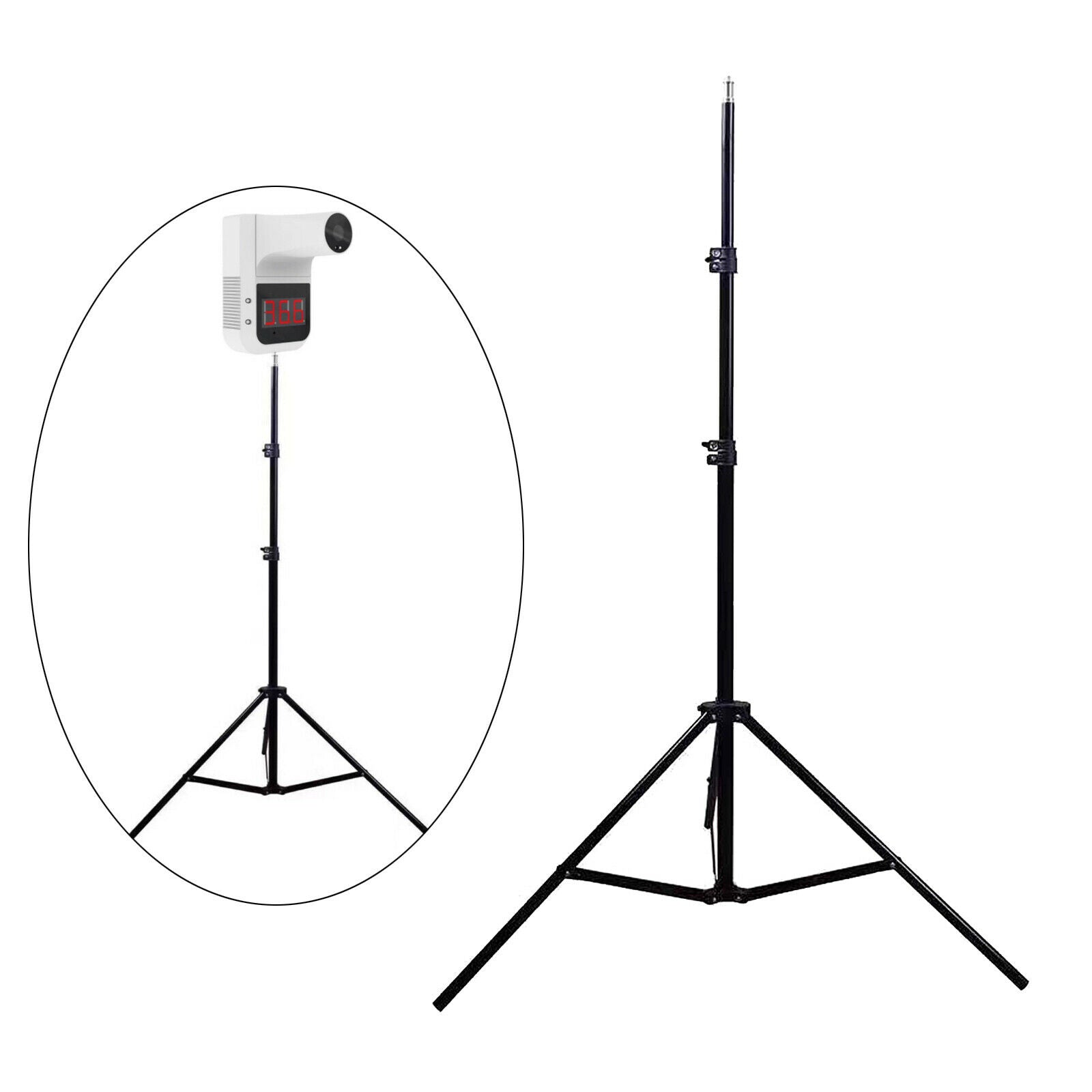 Aluminum Light Photography Tripod Stand Umbrella Support for Photo Lights Black