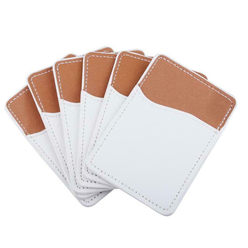 6x Sublimation Blank  Leather Mobile Wallet for Iph-one An-droid All Smartphones